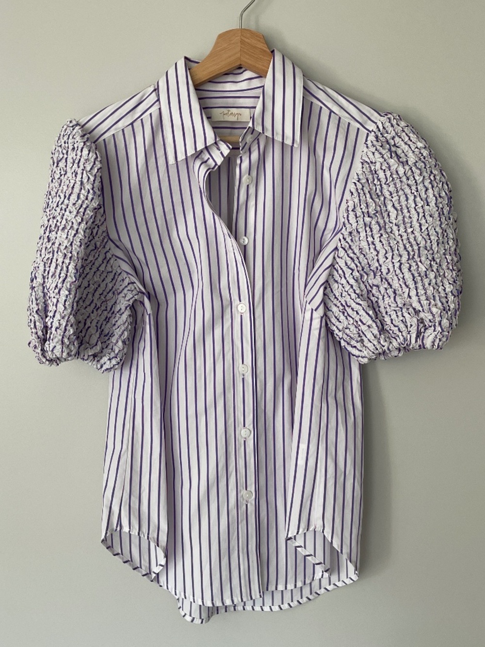 Petersyn Zadie Puff-Sleeve Shirt Size S